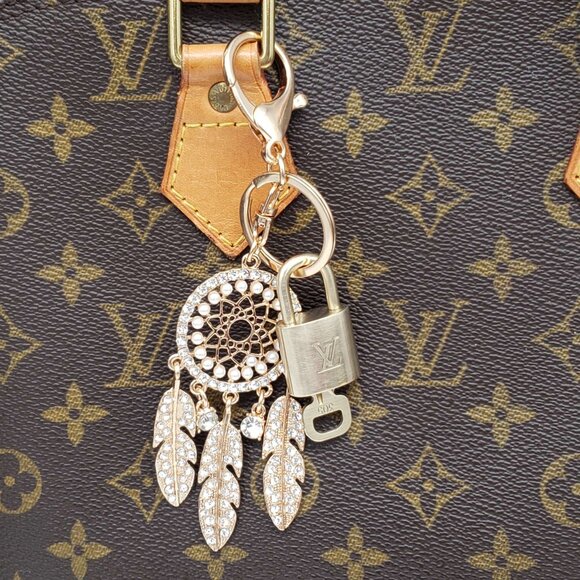 Authentic Louis Vuitton Lock & Key with unbranded Bagcharm, Keycharm, Keychain - Picture 1 of 7